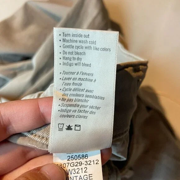 Paige Women 34 Carly Wide Leg Pant Khaki Ankle Moss Taupe Tie Waist High Waist - Picture 7 of 12